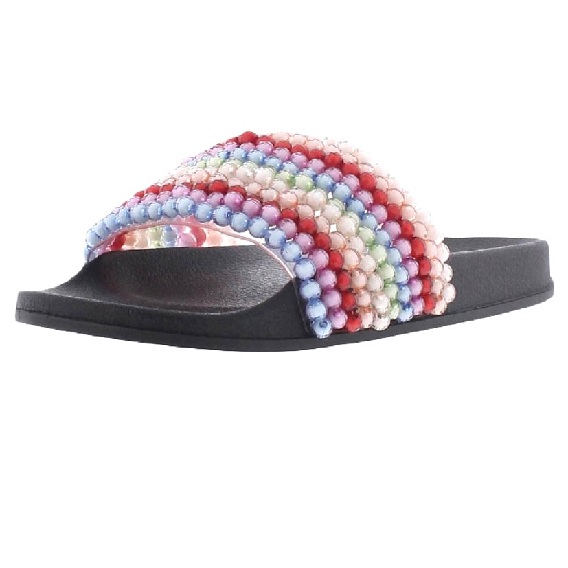 SAYCIE Clear/Rainbow Size 7 Slip On Flats Flip Flop Women's Sandals