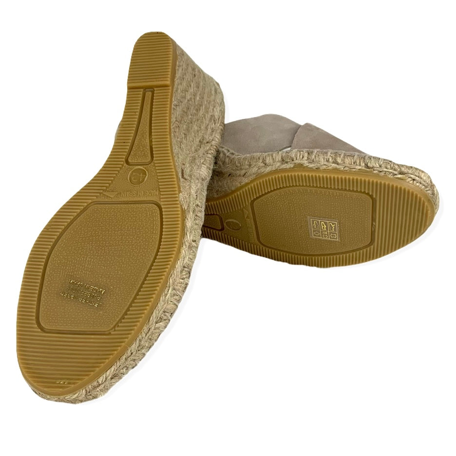 Crisscross Straps Suede Slip on Espadrilles Wedge Women’s Sandals--_ - Fannetti Boutique