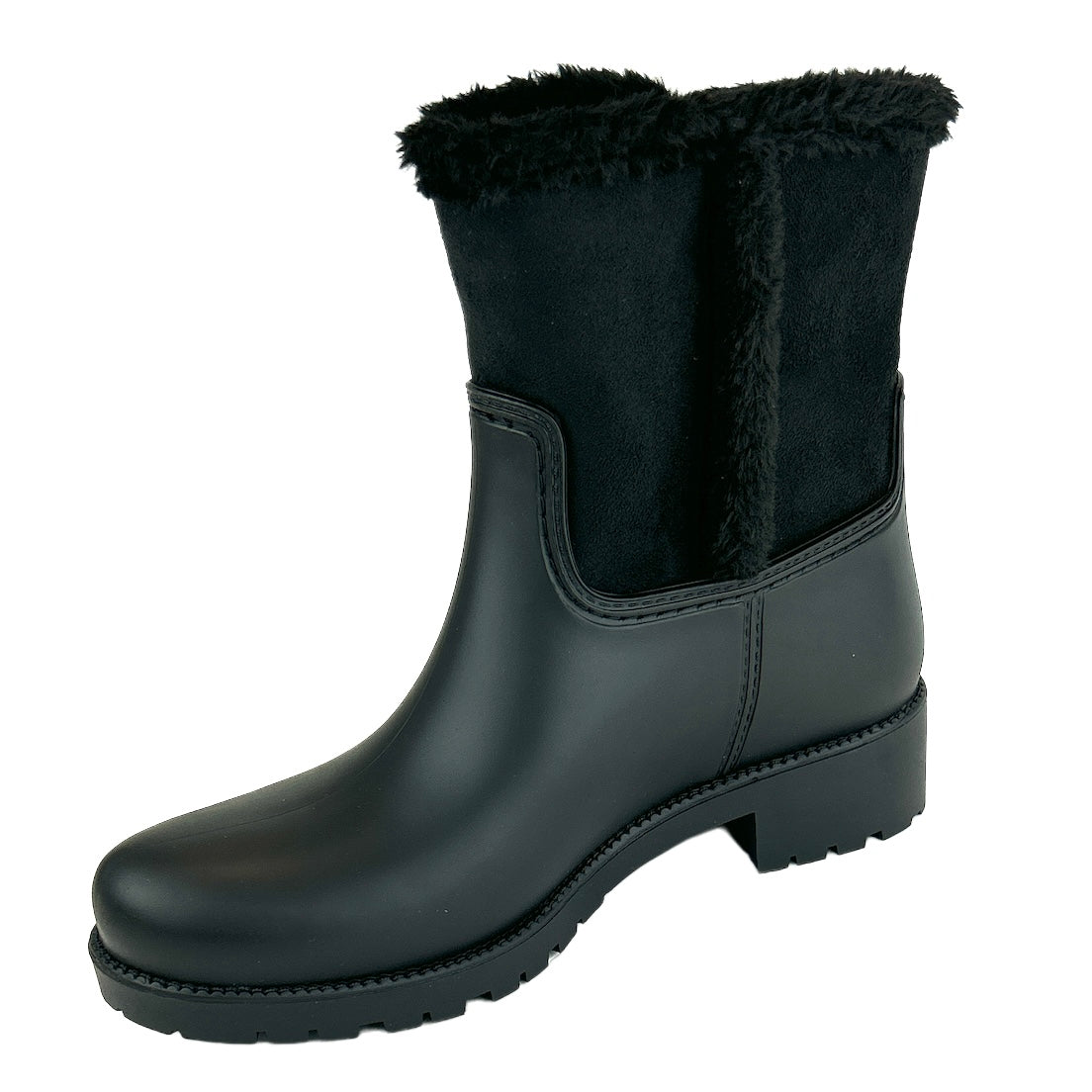 MINDY Black Matt Size 7 Rain Booties Women's Ankle Boots