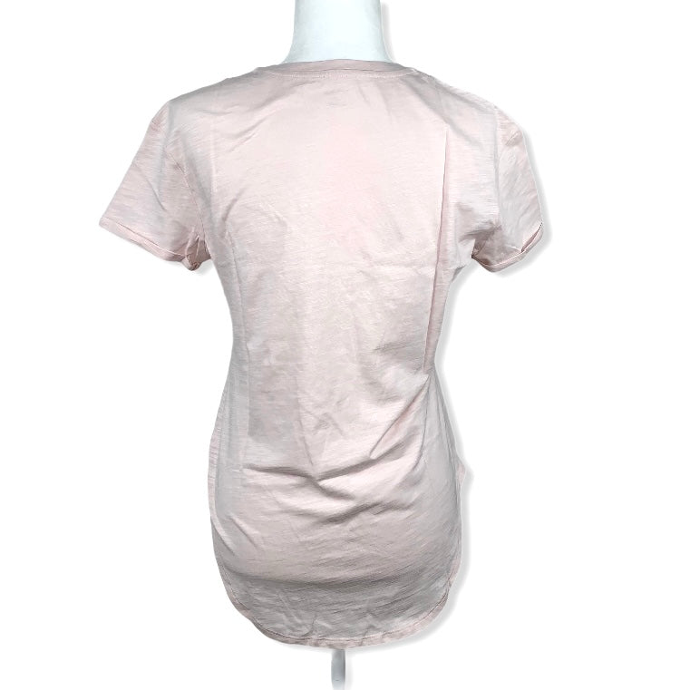 Jersey Short Sleeve Top V-Neck T-Shirt Size S Women's T-Shirt--_ - Fannetti Boutique