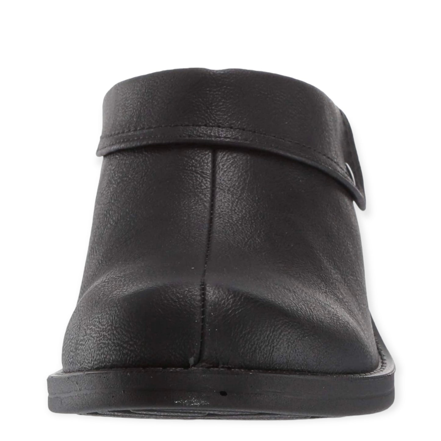 BECCA Comfort Black Slip On Round Toe Block Heel Women's Clogs