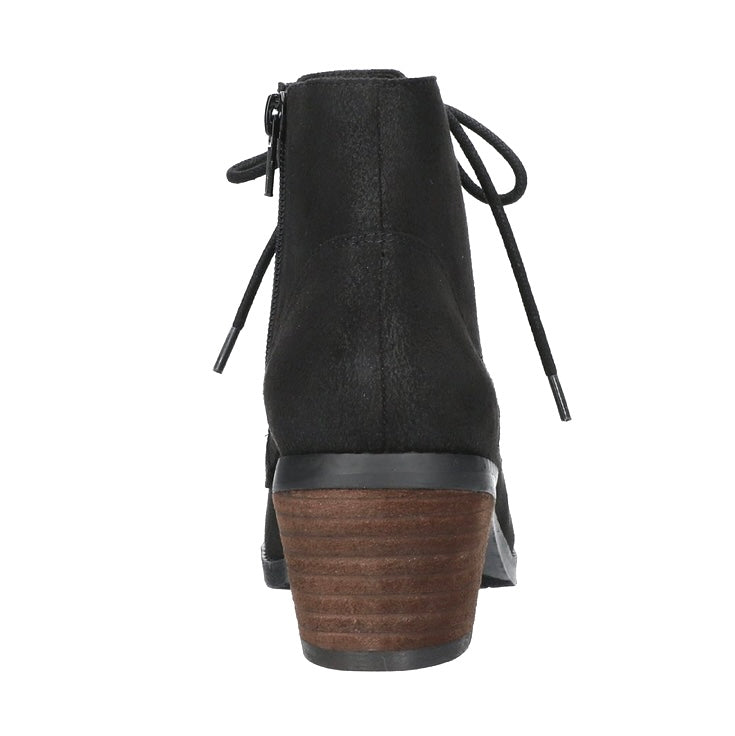 SARINA Lace Up Booties Black Women's Shoes