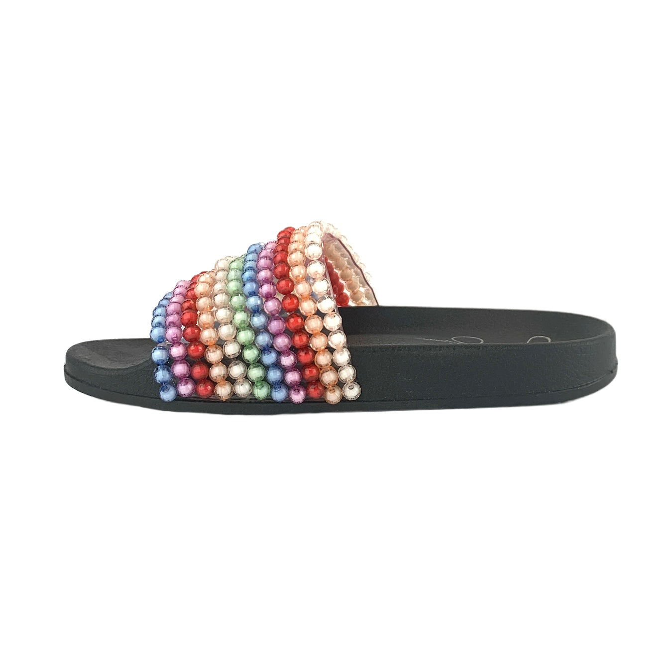 SAYCIE Clear/Rainbow Size 7 Slip On Flats Flip Flop Women's Sandals