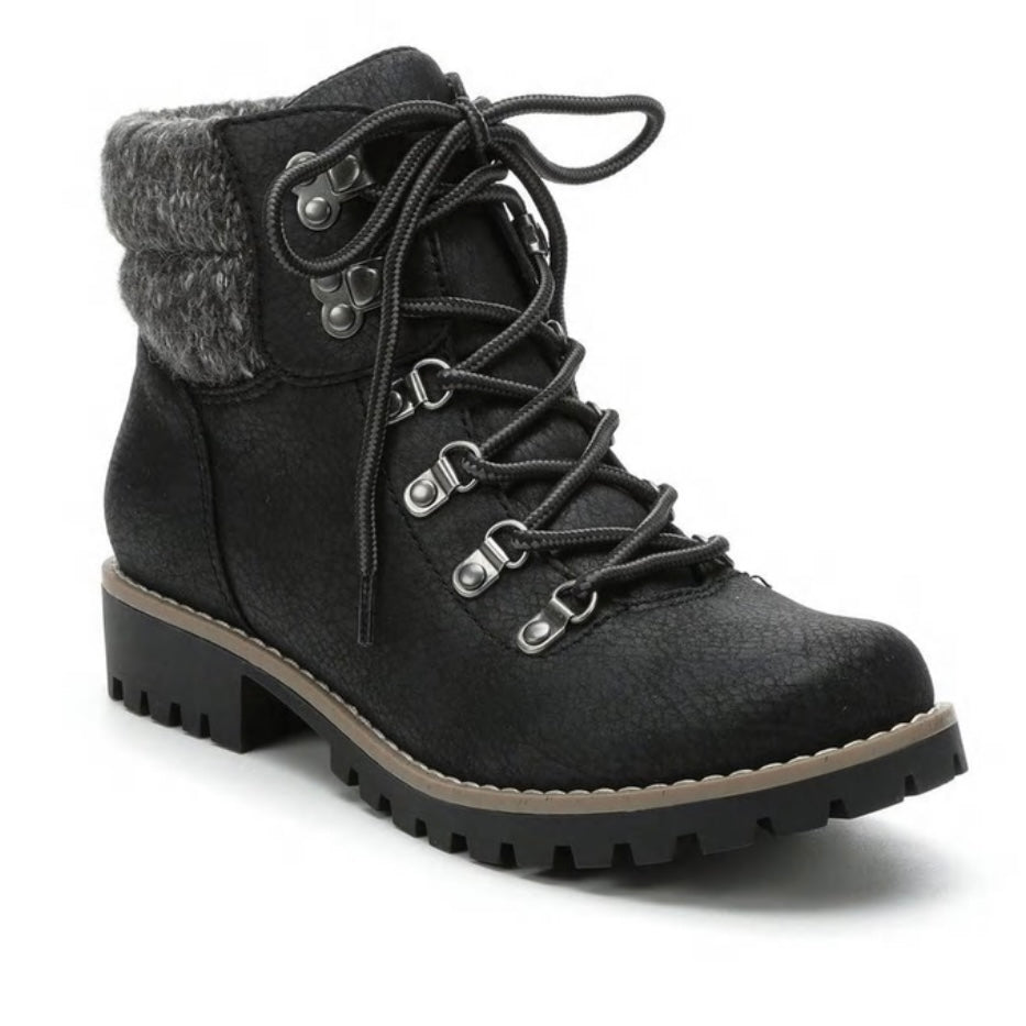 PATHFIELD Lace Up Block Heels Booties Women's Ankle Boots