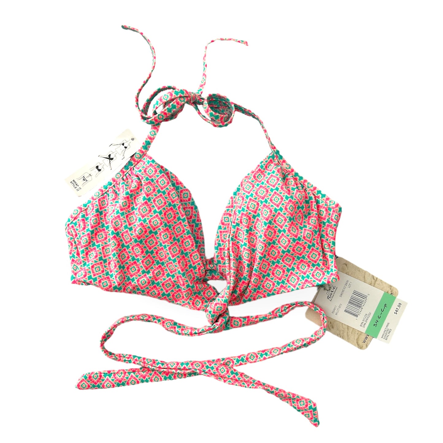 Bikini Top Wrap Bra Halter Strap Women's Swimwear