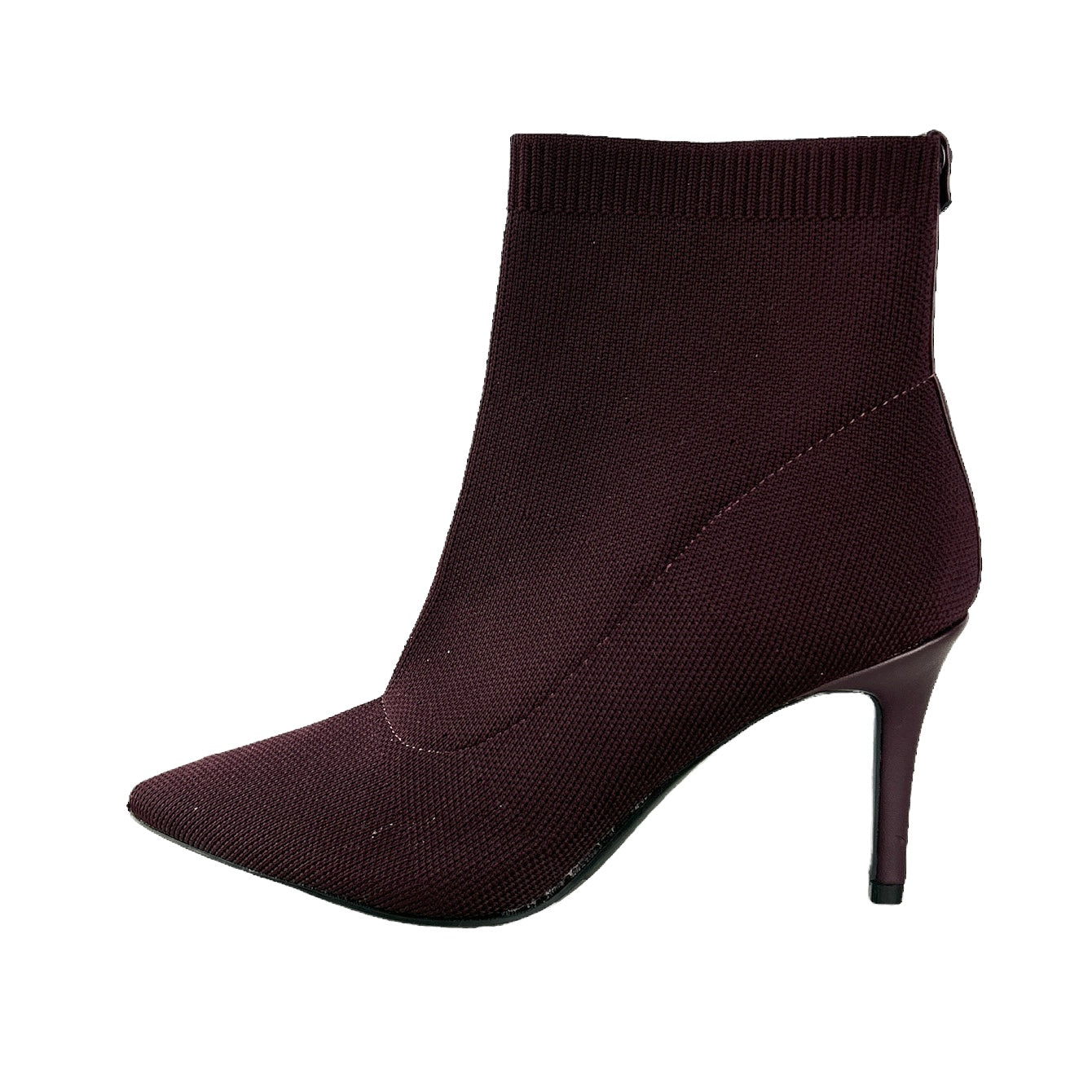 GABBY-R Wine Red Stiletto Heel Pointed Toe Booties Women's Ankle Boots
