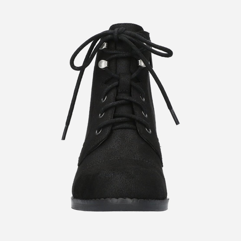 SARINA Lace Up Booties Black Women's Shoes