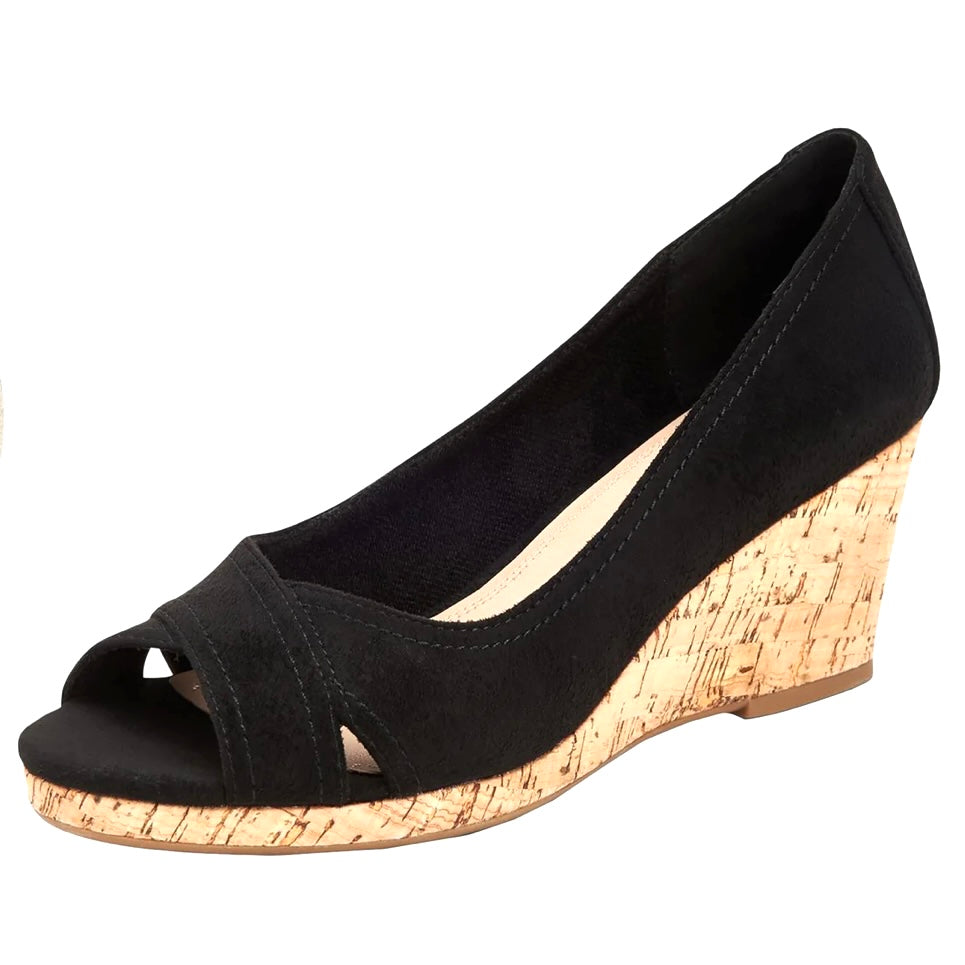 TONIIE Comfort Peep Toe Slip On Wedge Heels Platform Women's Sandals