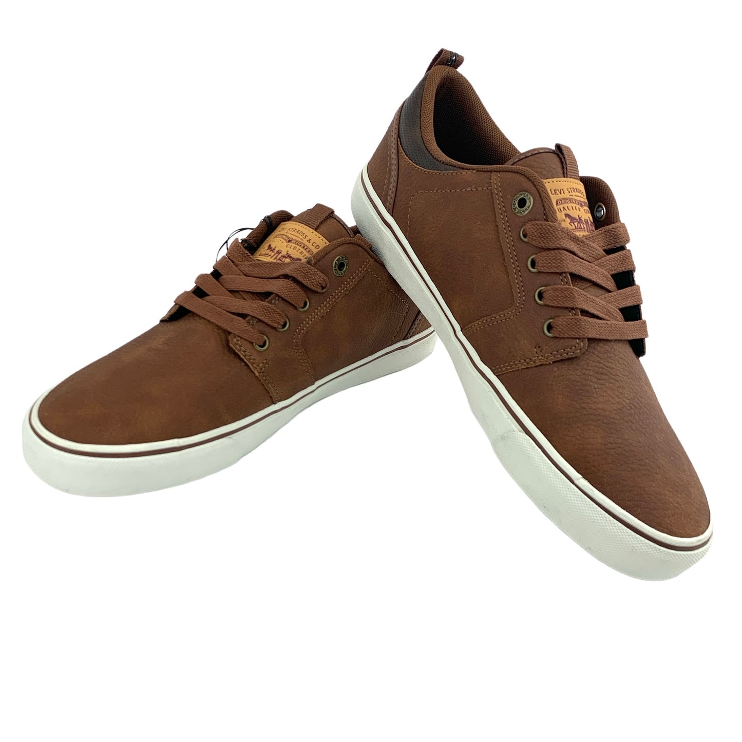 Comfort Insole Shoes Brown Low-Top Size 9.5 Men's Sneakers