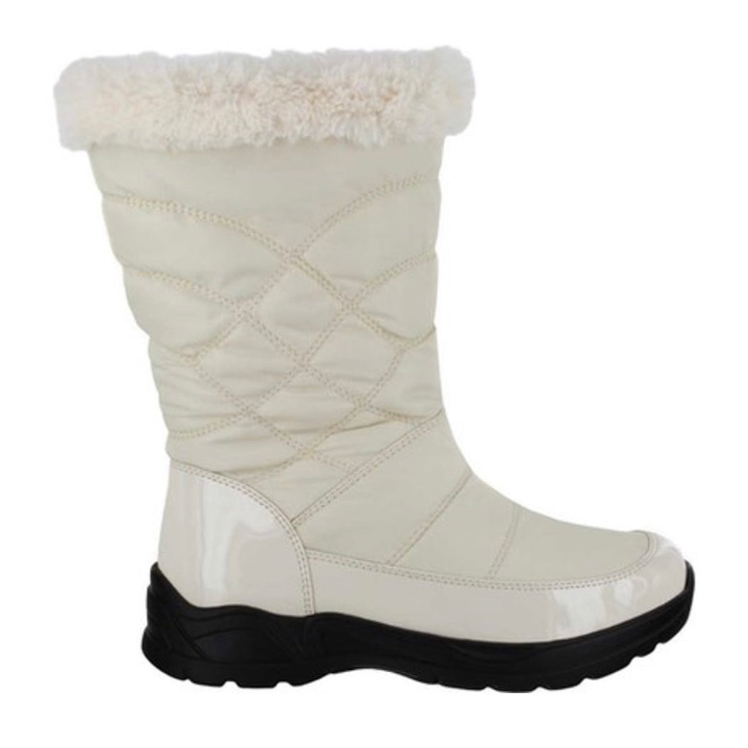 CUDDLE Waterproof White Easy Dry Women's Snow Boots