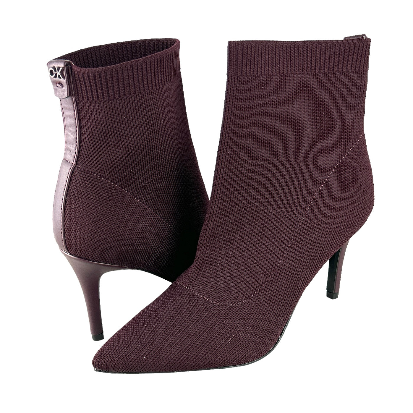 GABBY-R Wine Red Stiletto Heel Pointed Toe Booties Women's Ankle Boots