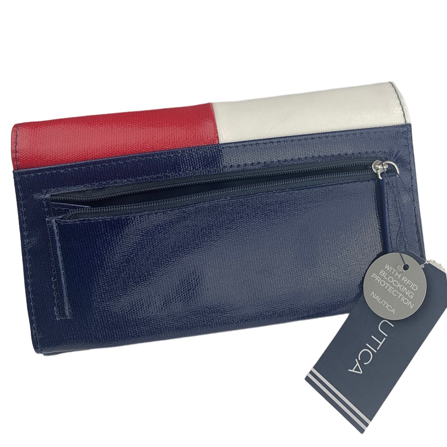 Money Manager Navy/Red/White Silver N Logo Women's Wallet Bag