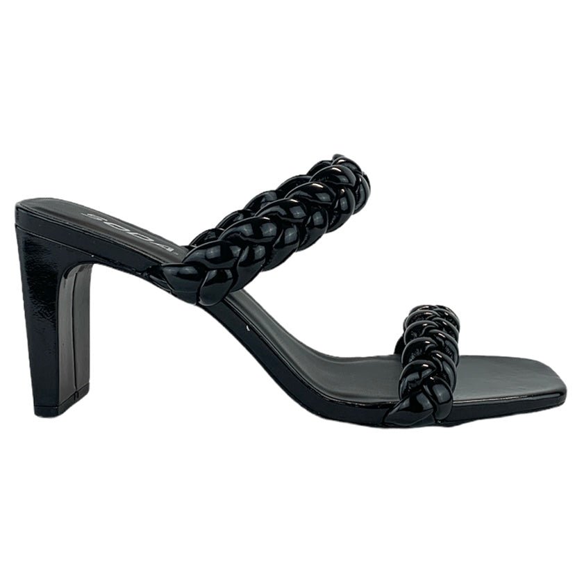 Women's Quilted Strap Square Toe Heel Sandals