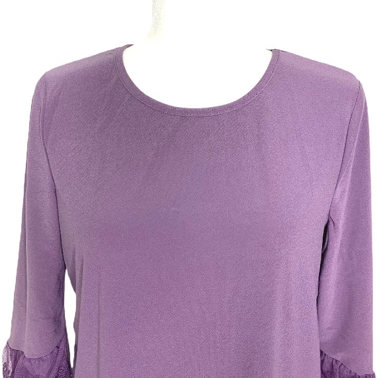 Love Scarlett Top Womens Blouse Long Sleeve Lace cuffs Size M. - Fannetti Boutique