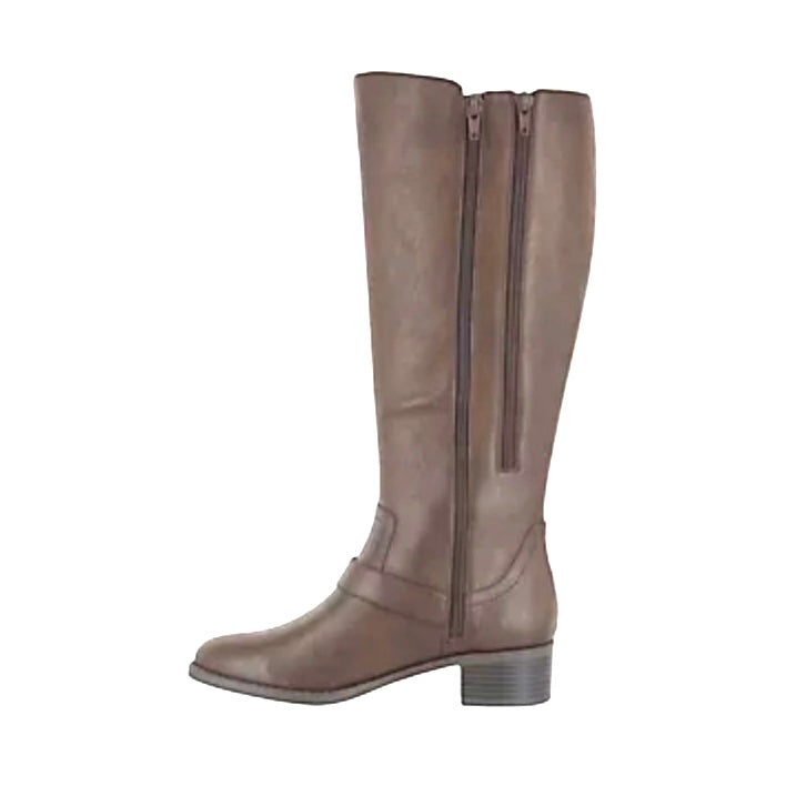 JEWEL Block Heel Round Toe Women's Riding Boots