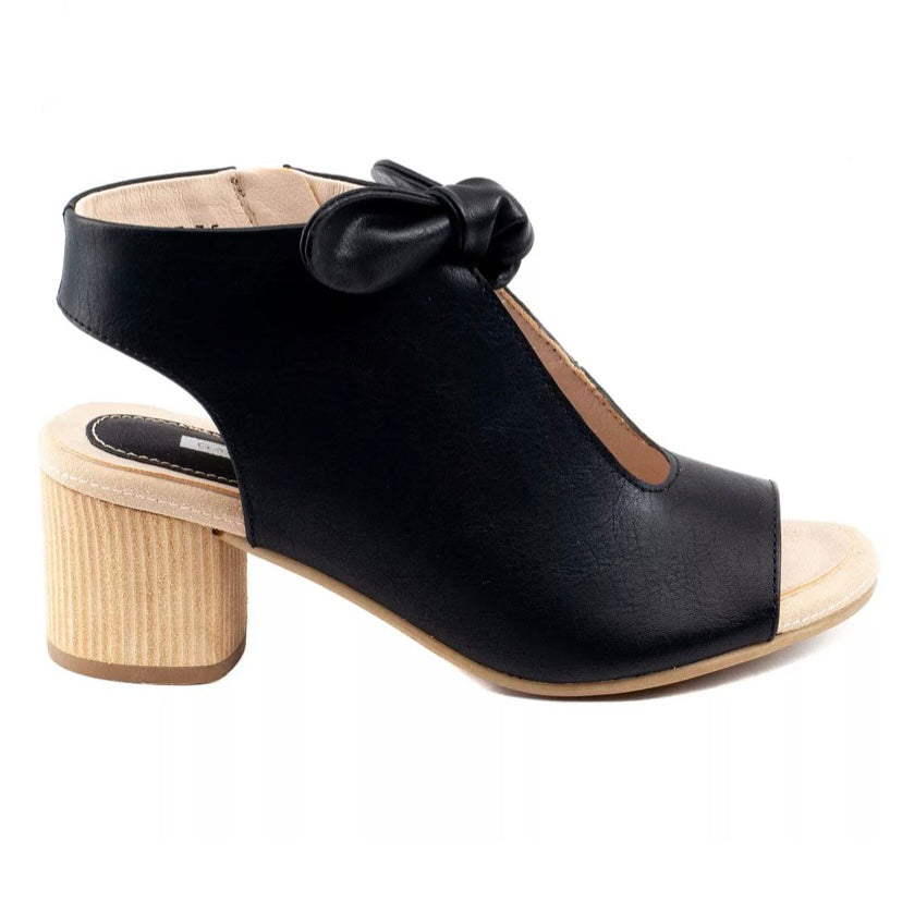 KIMORA Comfort Black Block Heel Size 10M Open Toe Women's Sandals