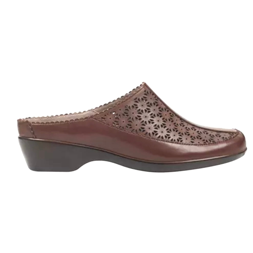 DUSK Women's Leather Slip On Casual Mules