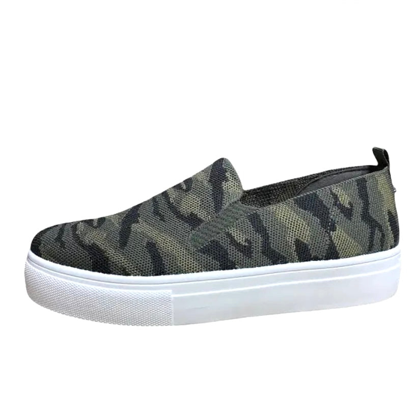 MAYGEE Women's Camouflage Slip On Sneakers