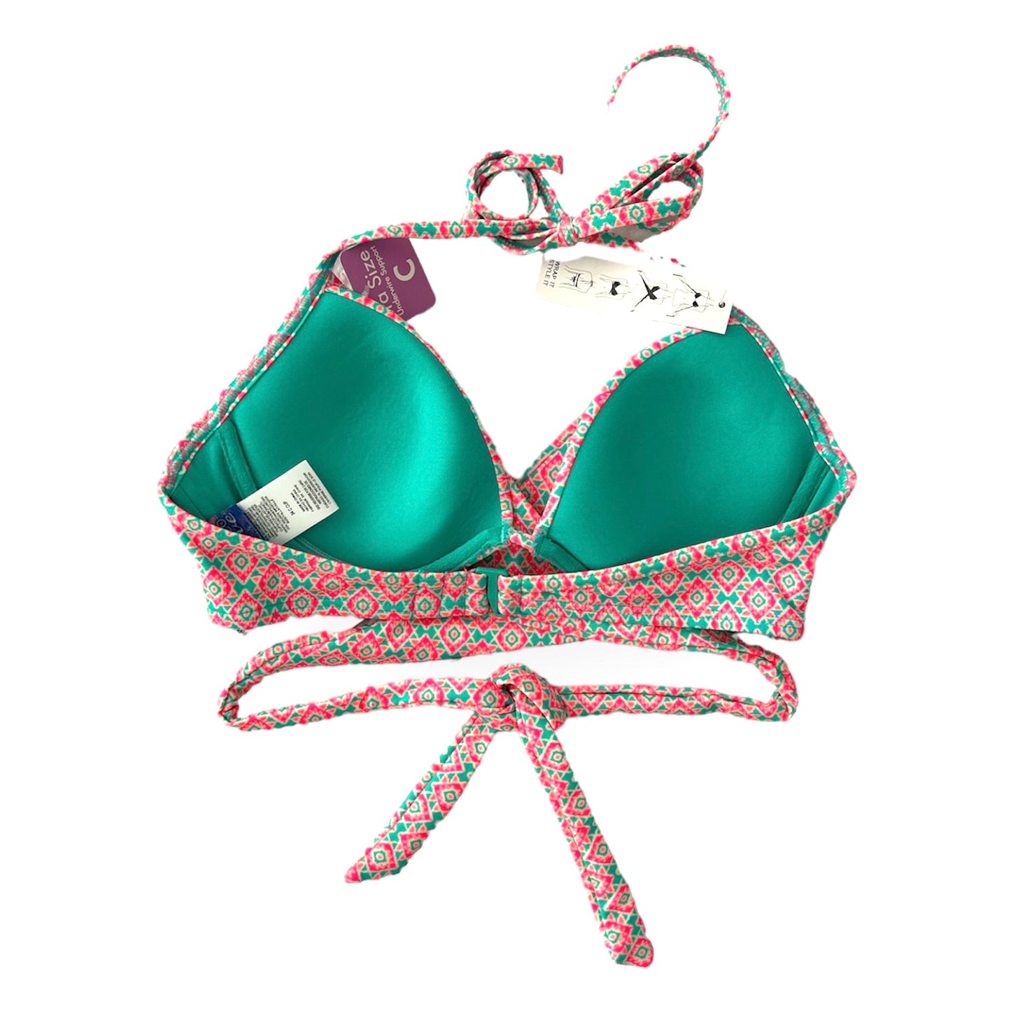 Bikini Top Wrap Bra Halter Strap Women's Swimwear