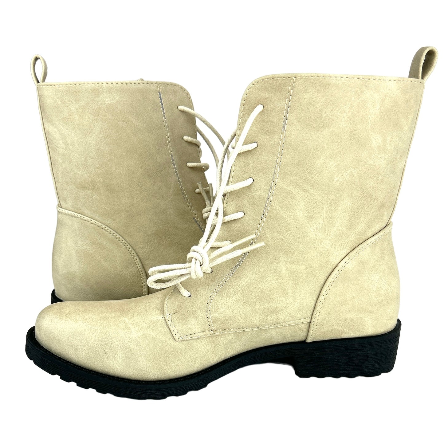 BOONEY Women's Booties Lace Up Combats Boots