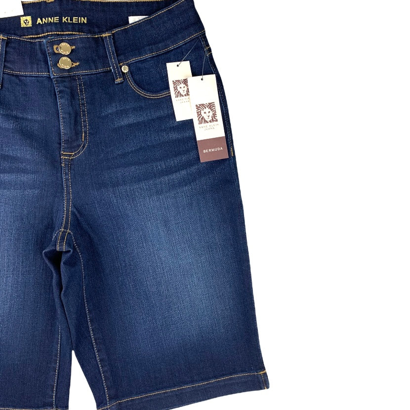 Dark Blue Denim Slimming Stretch Women's Bermuda Short
