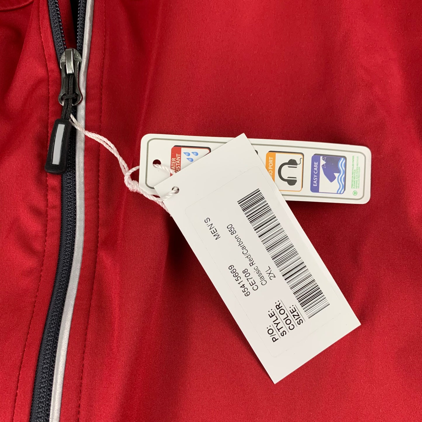 Full Zip Long Sleeve Classic Red Stretch Size 2XL Men's Jacket--_ - Fannetti Boutique