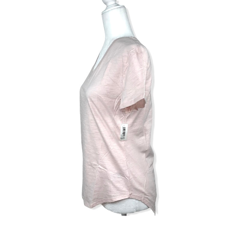 Jersey Short Sleeve Top V-Neck T-Shirt Size S Women's T-Shirt--_ - Fannetti Boutique