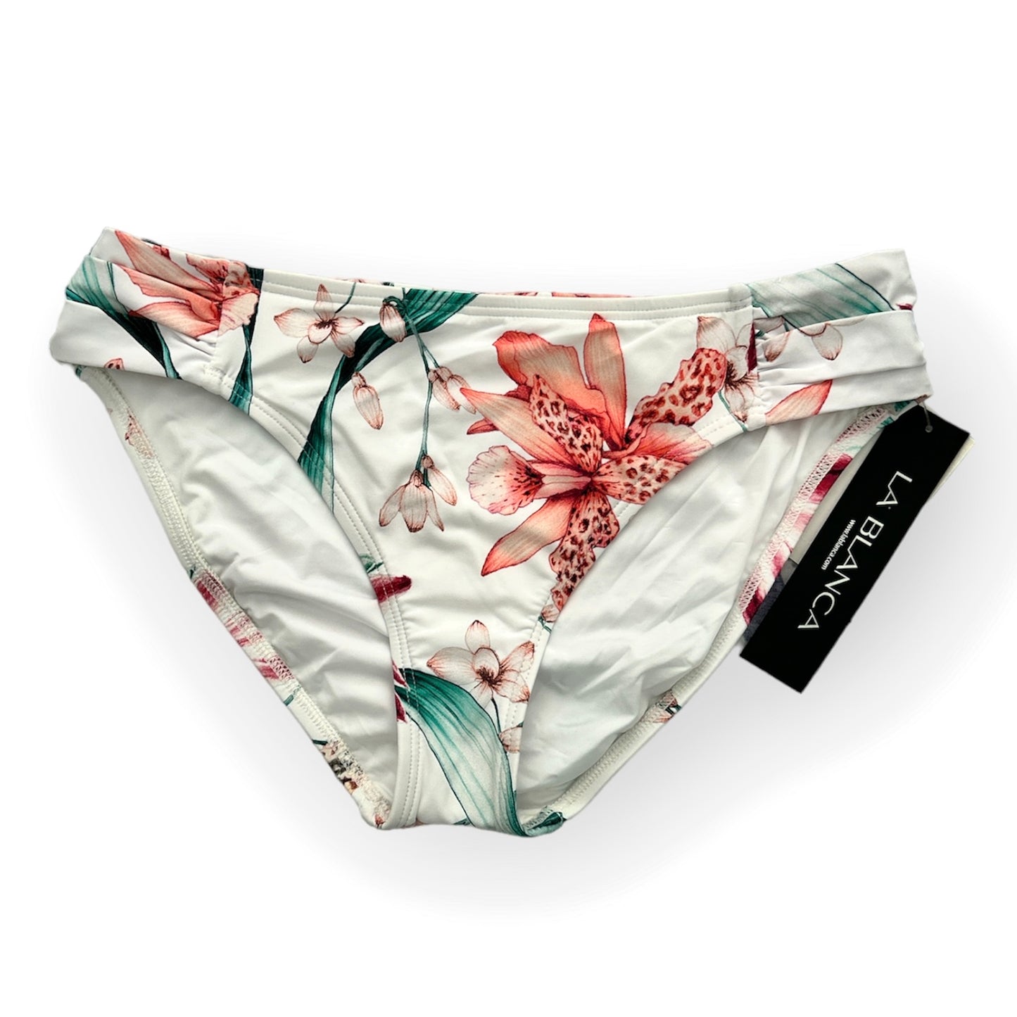 White/Flyaway Orchid Hipster Bikini Swim Bottom Size 6 Women's Swimwear
