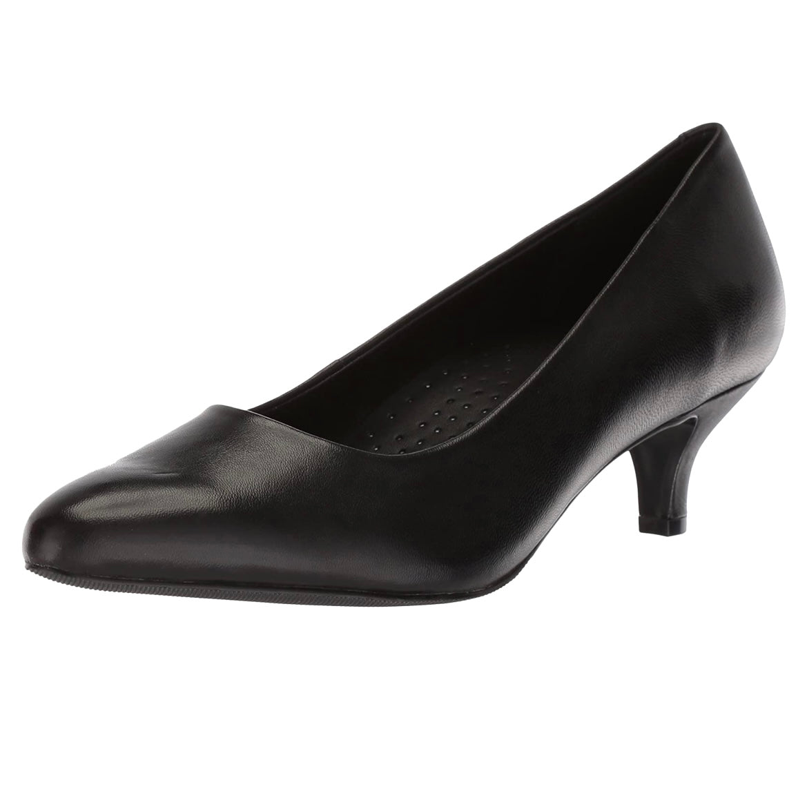 KIERA Leather Black Size 6.5 W Pointed Toe Slip On Women's Pumps