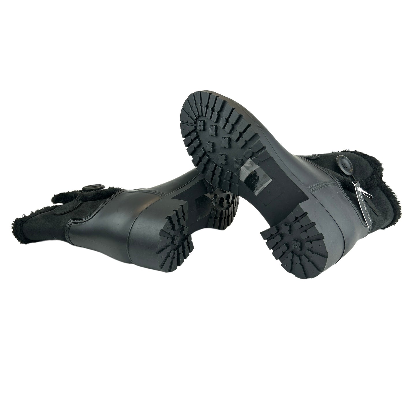 MINDY Black Matt Size 7 Rain Booties Women's Ankle Boots