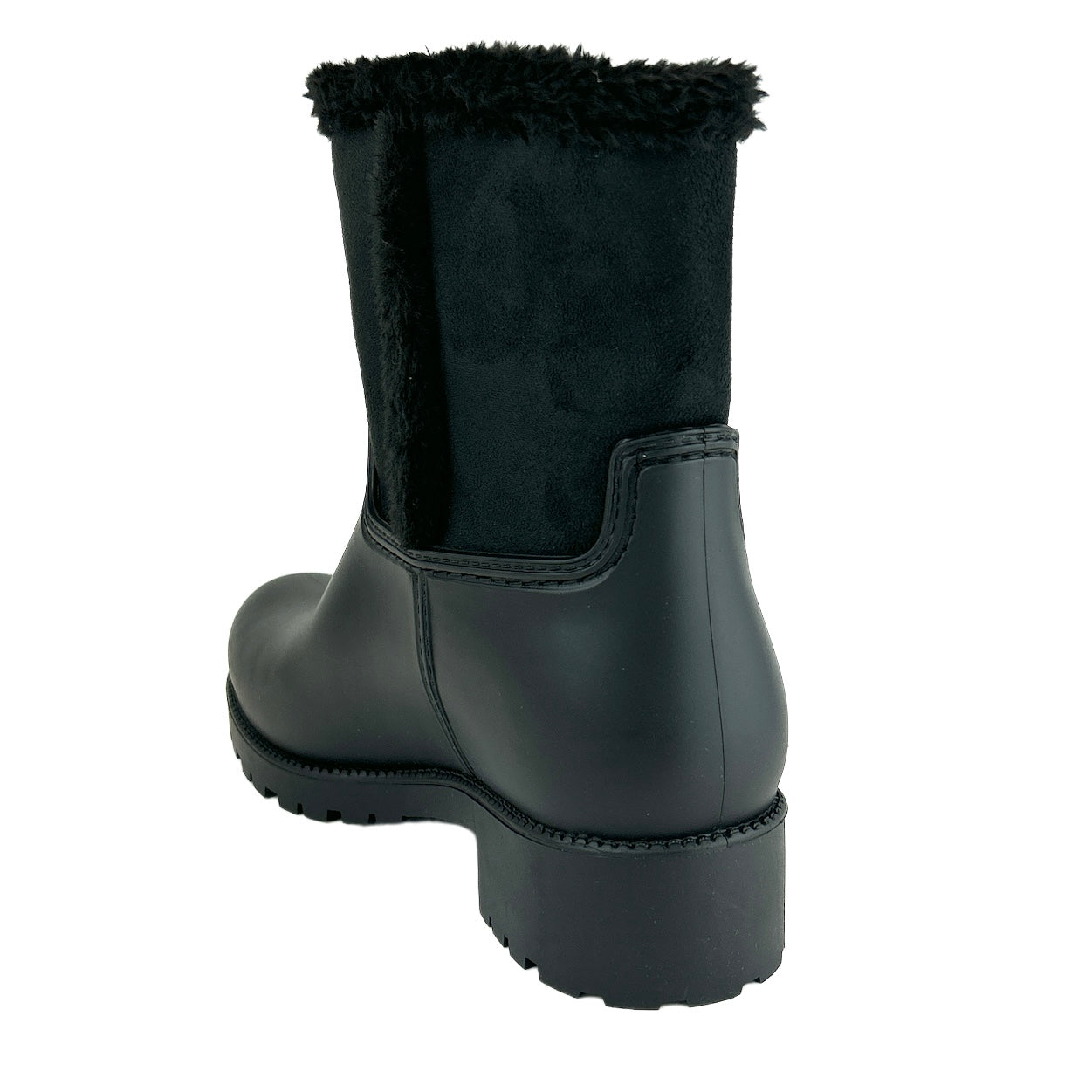 MINDY Black Matt Size 7 Rain Booties Women's Ankle Boots
