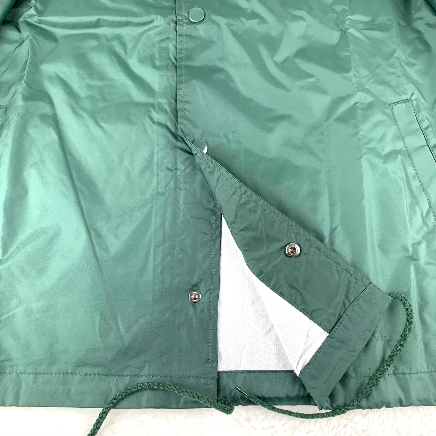 Green Outerwear Durable Wind Resistant Brushed Coaches Size S Men's Jacket