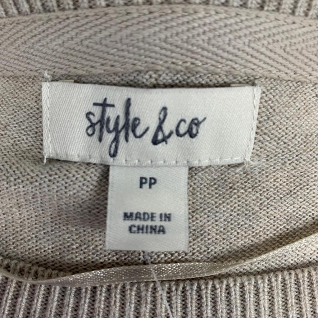 Style & Co Womens Sweater Core Fashion Long Sleeve Crew Neck Size PP, MSRP $49.50. - Fannetti Boutique