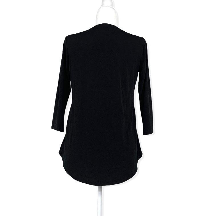 Deep Black 3/4 Sleeve Size XS Women's Sweater--_ - Fannetti Boutique