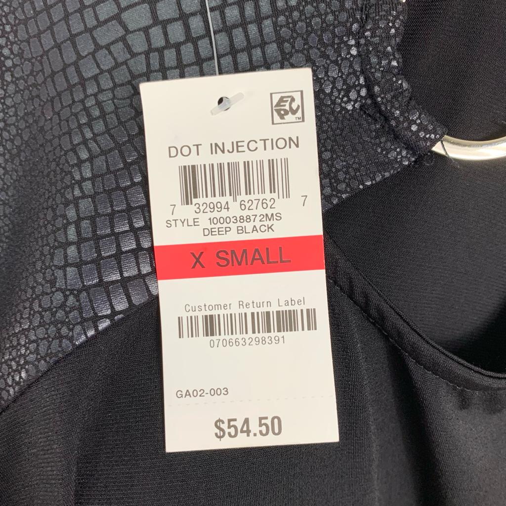 Deep Black 3/4 Sleeve Size XS Women's Sweater--_ - Fannetti Boutique