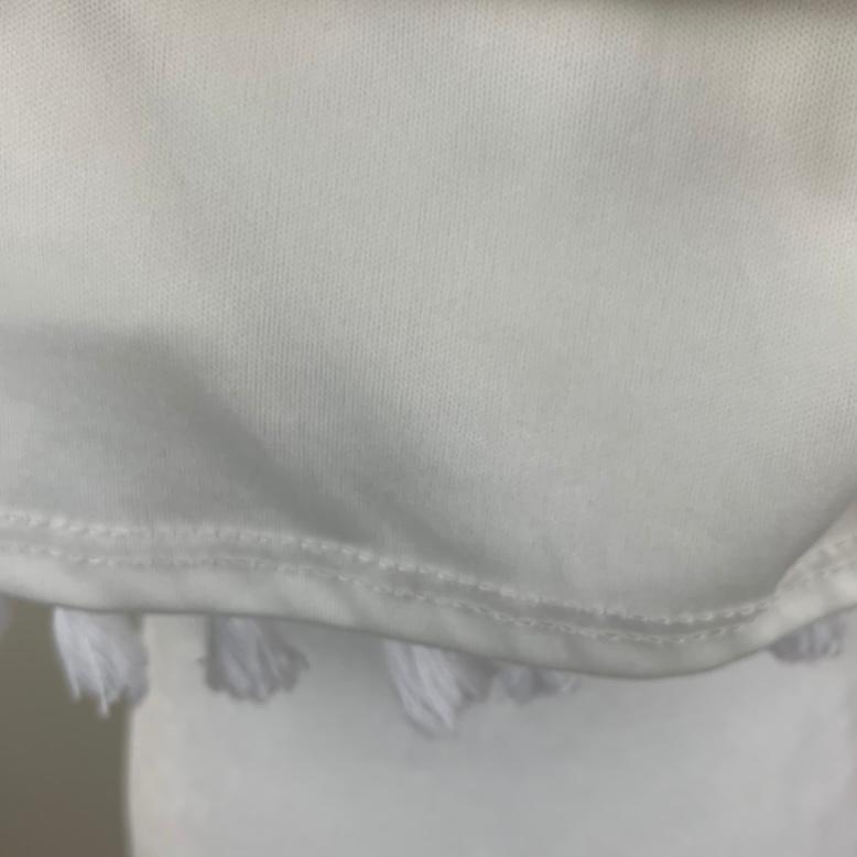 White Embroidered Neck Top Size XS Women's Blouse