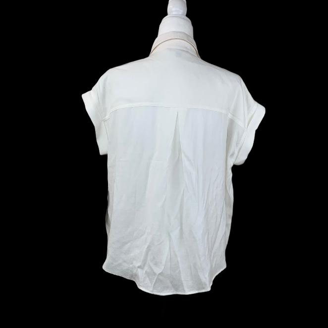 Women's Shirt Tie Front Short Sleeve Size S Top