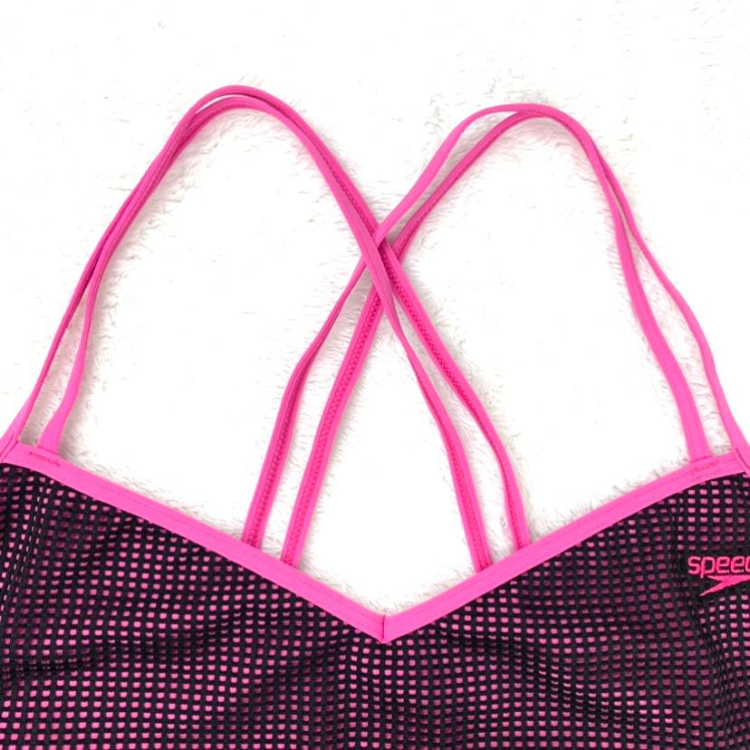 Blush Pink/Black Bikini Top Size XL Women's Swimwear