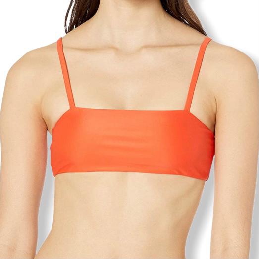 Orange Bikini Top Adjustable Straps Size XS Women's Swimwear