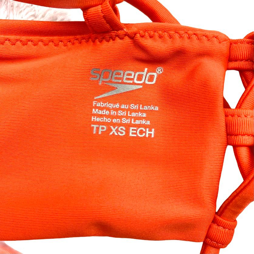 Orange Bikini Top Adjustable Straps Size XS Women's Swimwear