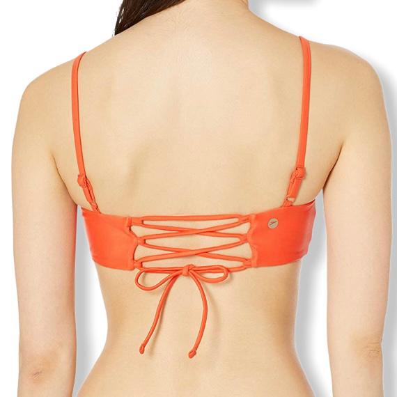 Orange Bikini Top Adjustable Straps Size XS Women's Swimwear