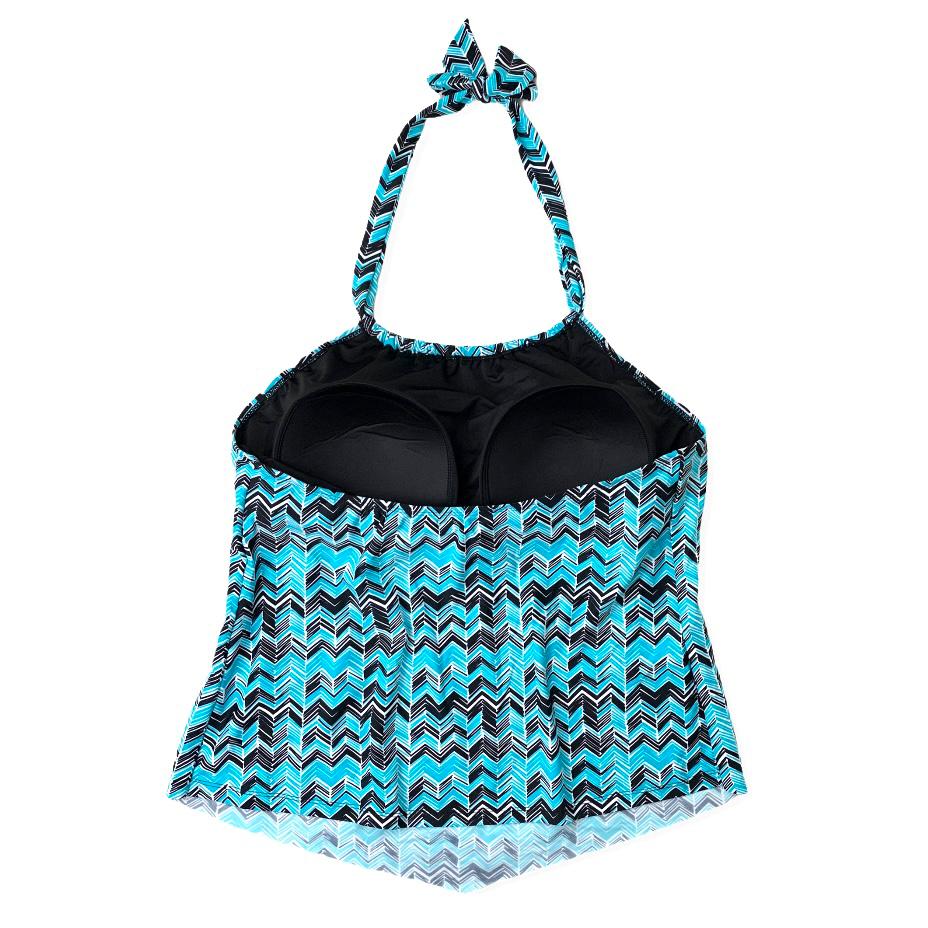 Plus Size High Neck Tankini Top Women's Swimwear