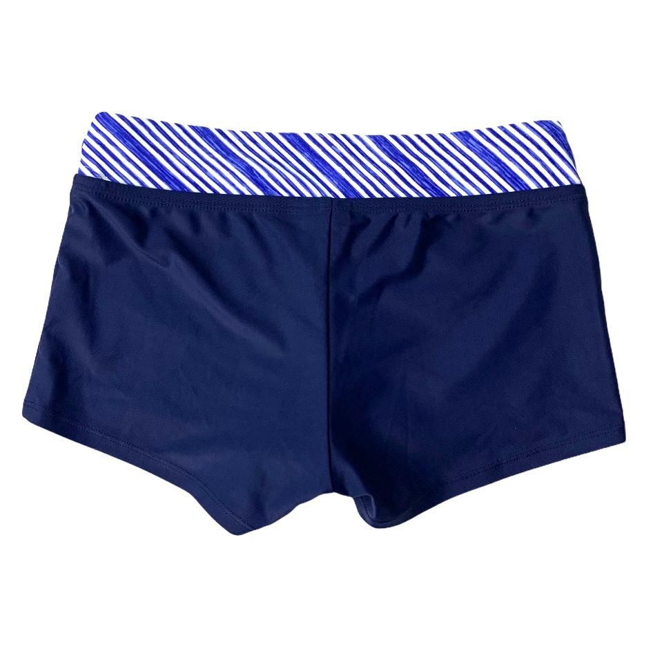 Blue/White 2-pieces Set Tankini/Bottom Size S High Neck Women's Swimwear