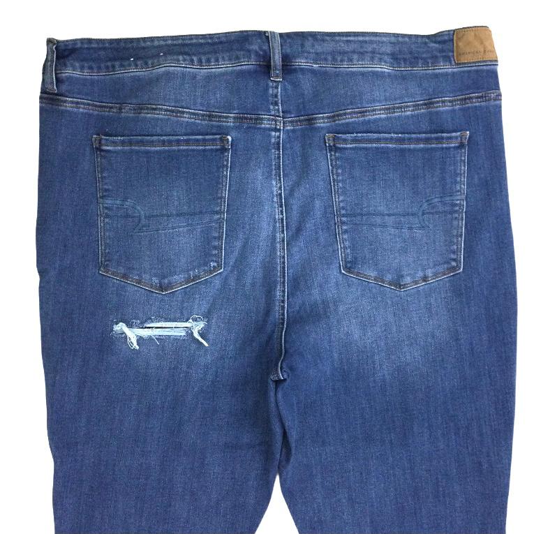 High Rise Stretch Destroyed Pant Ripped Plus Size 24 Women's Jeans