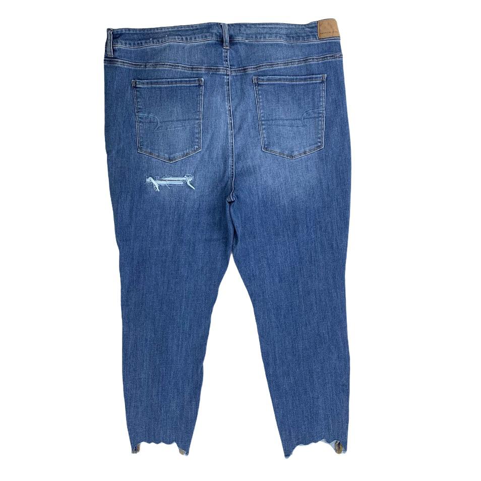 High Rise Stretch Destroyed Pant Ripped Plus Size 24 Women's Jeans