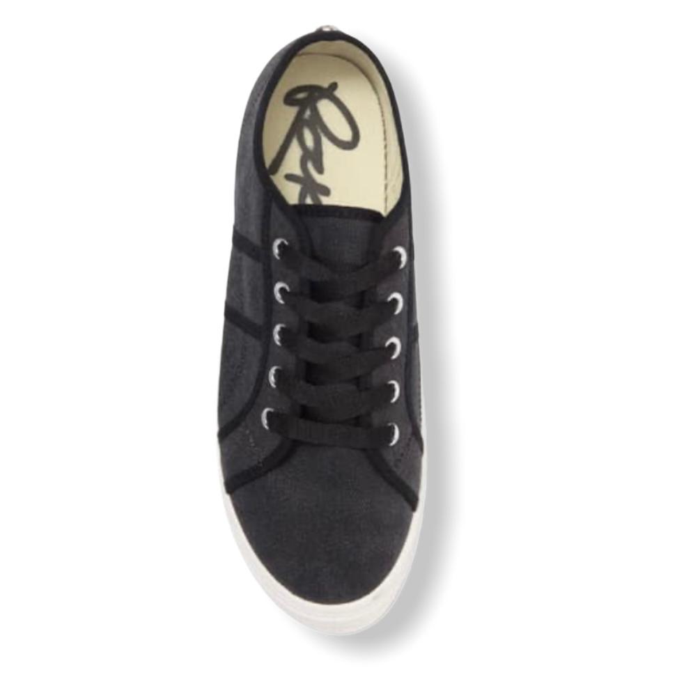 SHIANN Black Canvas High Wall Platform Lace Up Size 9 Women's Sneakers