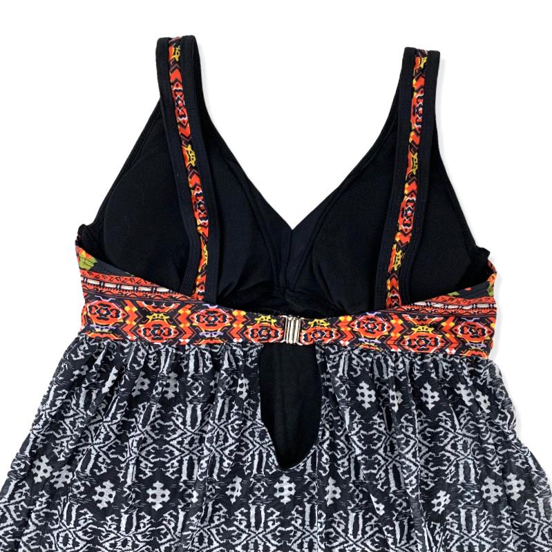 Swimwear One piece Multicolor Printed Swimsuit Size S Women's SwimDress