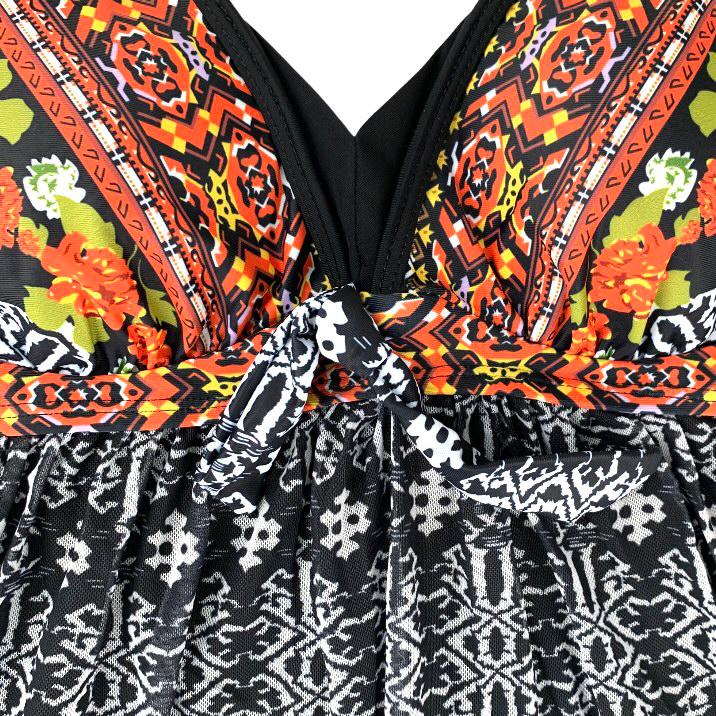 Swimwear One piece Multicolor Printed Swimsuit Size S Women's SwimDress