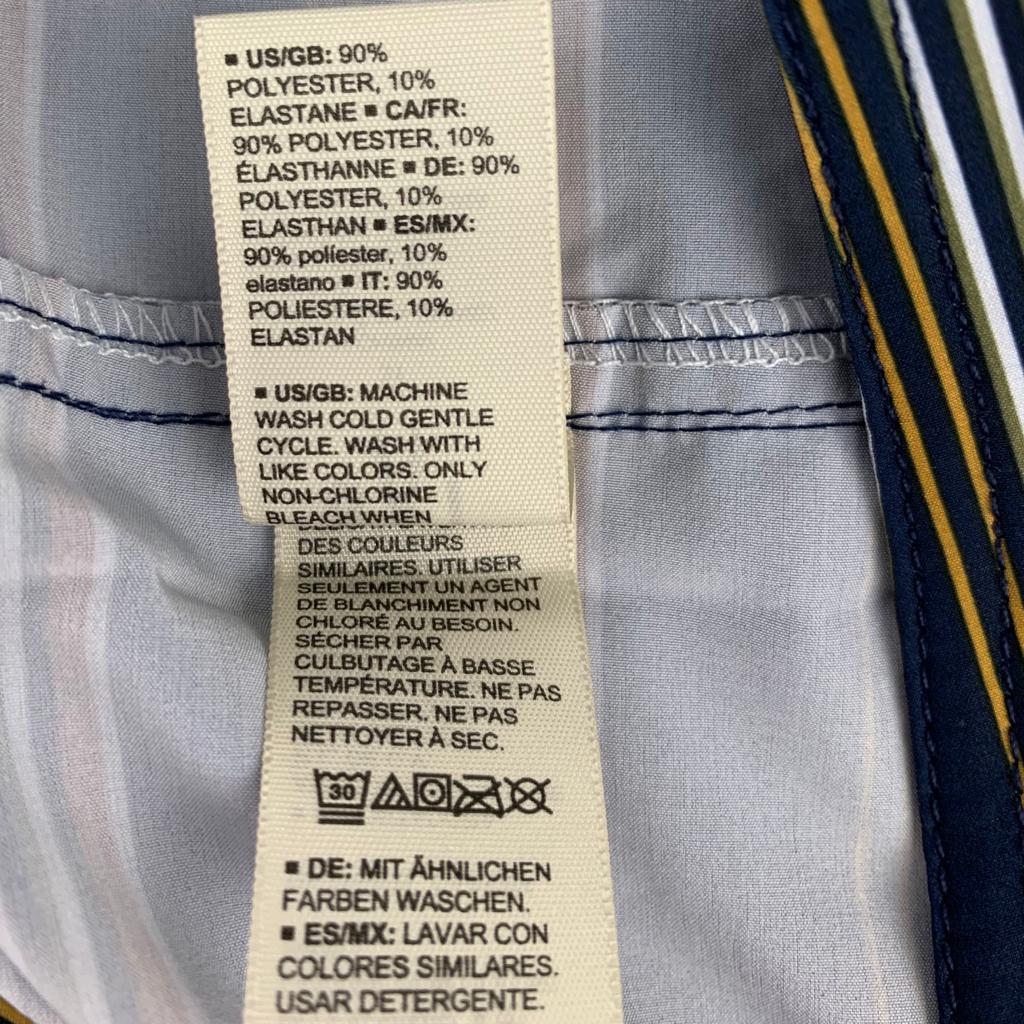 Swimwear Stripe Print Size 31 Tie Front Stretch Men's Board Shorts