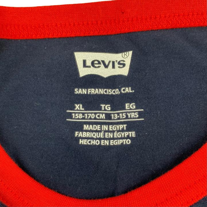 Navy/Red Short Sleeve Size XL Crew Neck Kids Boys T-Shirt